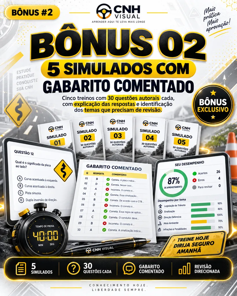 Capa dos 5 Simulados com Gabarito Comentado
